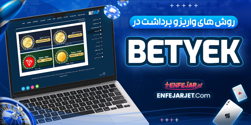 روش های واریز و برداشت در Bet Yek